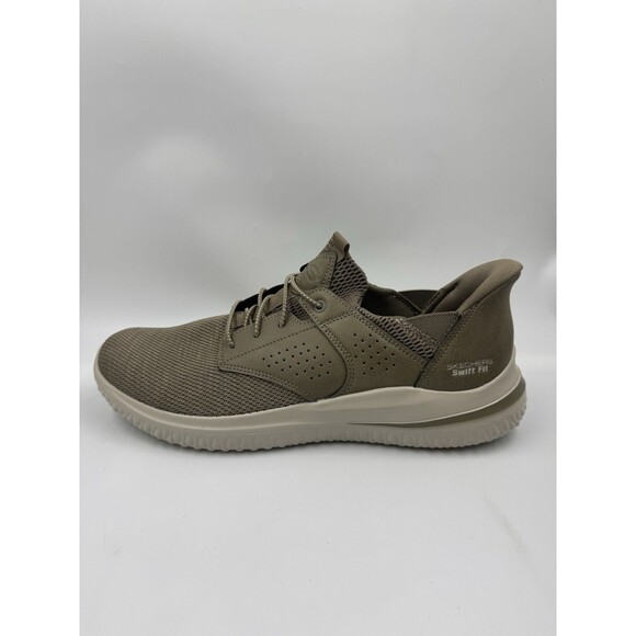 Skechers Men's Classic Fit Sneakers with Air-Cooled Memory Foam Tan Beige Sz 12 - Picture 10 of 14
